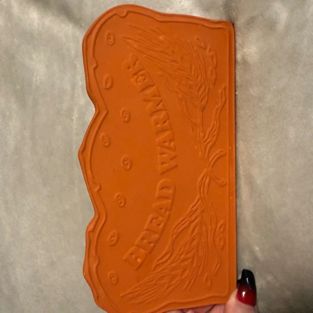 Terracotta Bread Warmer Tile Loaf Shape Wheat Design Basket‎ Insert Farmhouse